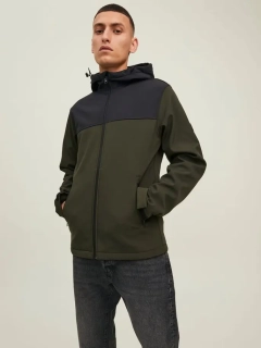 Куртка JJEMARVIN HOOD SOFTSHELL NOOS 12212363-Rosin Jack&amp;Jones M Хаки 12212363-Rosin