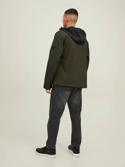 Куртка JJEMARVIN HOOD SOFTSHELL NOOS 12212363-Rosin Jack&amp;Jones M Хаки 12212363-Rosin фото 2 — интернет-магазин Tapok