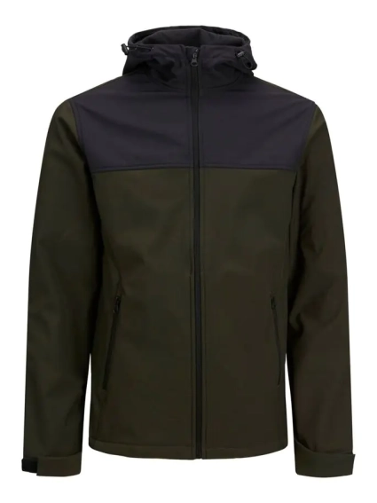Куртка JJEMARVIN HOOD SOFTSHELL NOOS 12212363-Rosin Jack&amp;Jones M Хаки 12212363-Rosin фото 5 — интернет-магазин Tapok