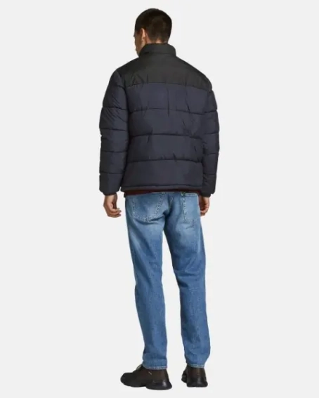 Куртка JJPAUL PUFFER COLLAR 12189971 Dark Navy - Detail: BLOCKING Jack&amp;Jones M Темно-синий 12189971-Dark Navy-Detail фото 3 — интернет-магазин Tapok