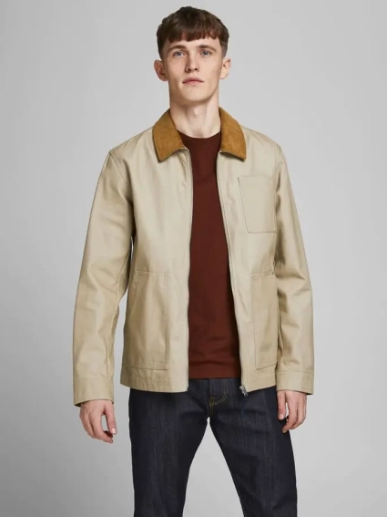 Куртка JORBERNIE JACKET 12184997 Crockery Jack&Jones L Бежевий 12184997Crockery фото 2 — інтернет-магазин Tapok