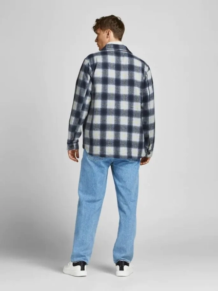 Куртка JOROLLIE CHECK SHIRT JACKET LS LN 12198798-Navy Blazer-Detail:/CHECK Jack&Jones L Темно-синій 12198798-Navy Blazer-Deta фото 2 — інтернет-магазин Tapok