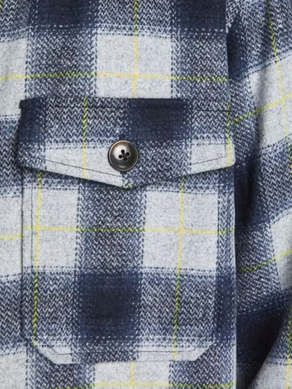 Куртка JOROLLIE CHECK SHIRT JACKET LS LN 12198798-Navy Blazer-Detail:/CHECK Jack&Jones L Темно-синій 12198798-Navy Blazer-Deta фото 3 — інтернет-магазин Tapok