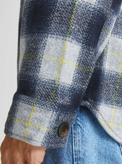 Куртка JOROLLIE CHECK SHIRT JACKET LS LN 12198798-Navy Blazer-Detail:/CHECK Jack&Jones L Темно-синій 12198798-Navy Blazer-Deta фото 4 — інтернет-магазин Tapok