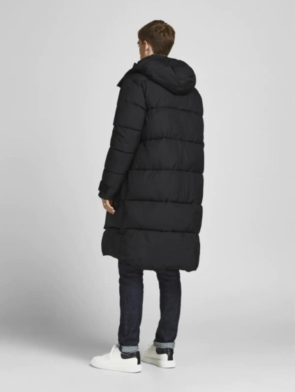 Куртка JORSTRAD LONG PUFFER LN 12192671-Black Jack&Jones L Чорний 12192671-Black фото 2 — інтернет-магазин Tapok