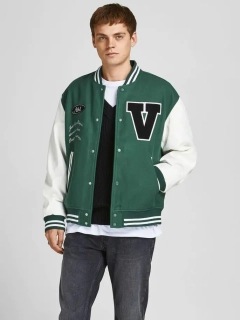Куртка JORVARSITY BOMBER JACKET LTN 12207367-Trekking Green Jack&amp;Jones M Зеленый 12207367-Trekking Green