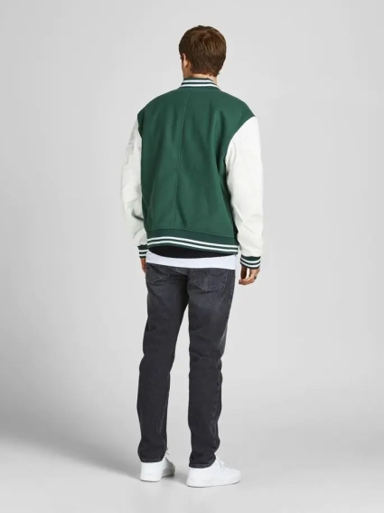 Куртка JORVARSITY BOMBER JACKET LTN 12207367-Trekking Green Jack&amp;Jones M Зеленый 12207367-Trekking Green фото 2 — интернет-магазин Tapok