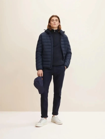Куртка light weight jacket with hood 1031780-10668 Tom Tailor L Темно-синий 1031780-10668 фото 4 — интернет-магазин Tapok