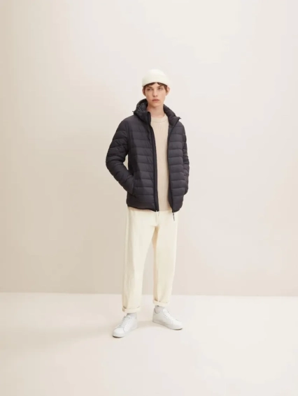 Куртка light weight jacket with hood 1031780-29476 Tom Tailor M Темно-серый 1031780-29476 фото 4 — интернет-магазин Tapok