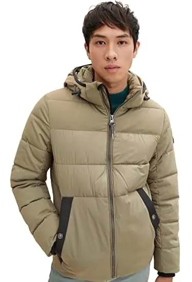 Куртка mat mix puffer jacket 1032481-10415 Tom Tailor M Бежевий 1032481-10415 фото 2 — інтернет-магазин Tapok