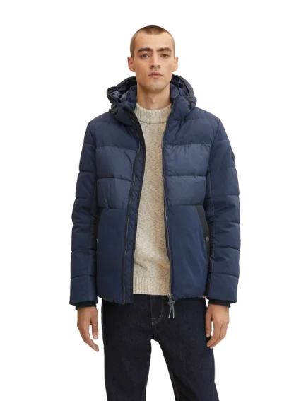 Куртка mat mix puffer jacket 1032481-10668 Tom Tailor L Темно-синій 1032481-10668 фото 1 — інтернет-магазин Tapok