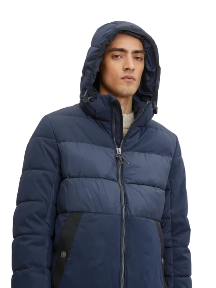 Куртка mat mix puffer jacket 1032481-10668 Tom Tailor L Темно-синій 1032481-10668 фото 4 — інтернет-магазин Tapok