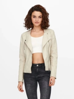Куртка ONLAVA FAUX LEATHER BIKER OTW NOOS 15102997-Silver Lining ONLY 34 Бежевый 15102997-Silver Lining