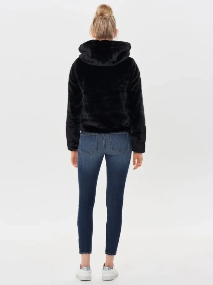 Куртка ONLCHRIS FUR HOODED JACKET CC OTW 15156560-Black ONLY M Черный 15156560-Black фото 2 — интернет-магазин Tapok