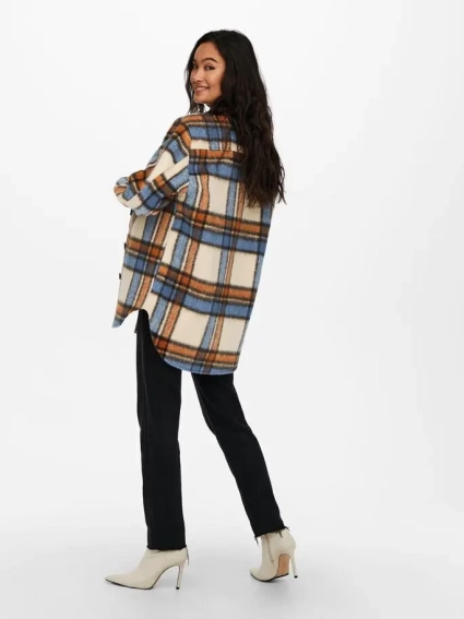 Куртка ONLDEENA-KAWI L/S CHECK SHACKET PNT 15235844-Oatmeal-Checks:Ariabian Spice/Honey Musta ONLY L 15235844-Oatmeal-Checks:A фото 2 — интернет-магазин Tapok