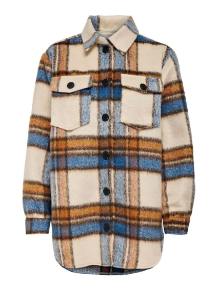 Куртка ONLDEENA-KAWI L/S CHECK SHACKET PNT 15235844-Oatmeal-Checks:Ariabian Spice/Honey Musta ONLY L 15235844-Oatmeal-Checks:A фото 4 — интернет-магазин Tapok