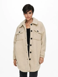 Куртка ONLNEWCAMILLA TEDDY SHACKET CC OTW 15228419-Oatmea ONLY M Бежевый 15228419-Oatmeal