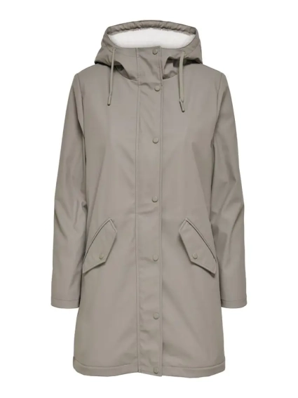 Куртка ONLSALLY RAINCOAT CC OTW 15206116-Brushed Nickel-Detail:WHITE TEDDY ONLY M Сірий 15206116-Brushed Nickel-D фото 4 — інтернет-магазин Tapok