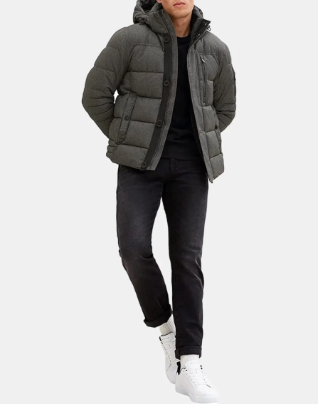 Куртка padded jacket 1032486-28007 Tom Tailor L Темно-серый 1032486-28007 фото 3 — интернет-магазин Tapok