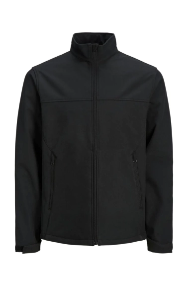 Куртка PKTSNO MARTIN COLLAR SOFTSHELL 12216412-Black Jack&Jones L Чорний 12216412-Black фото 1 — інтернет-магазин Tapok