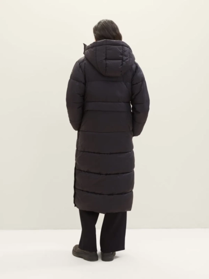 Куртка Puffer coat with a hood 1037596ХХ14482 Tom Tailor M Чорний 1037596ХХ14482 фото 3 — інтернет-магазин Tapok