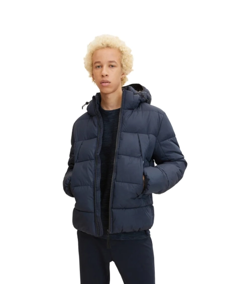 Куртка puffer jacket 1032429-10668 Tom Tailor L Темно-синій 1032429-10668 фото 3 — інтернет-магазин Tapok