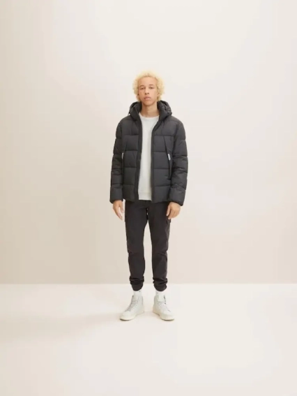 Куртка puffer jacket 1032429-29999 Tom Tailor M Чорний 1032429-29999 фото 5 — інтернет-магазин Tapok