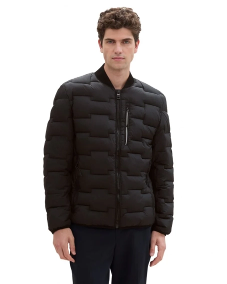 Куртка QUILTED BOMBER JACKET 1042119-29999 Tom Tailor S Черный 1042119-29999 фото 1 — интернет-магазин Tapok