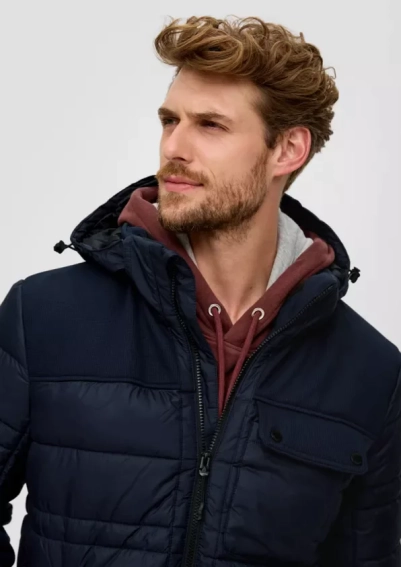 Куртка Quilted jacket в смеси материалов 2131728.5978 s.Oliver S Темно-синий 2131728.5978 фото 3 — интернет-магазин Tapok
