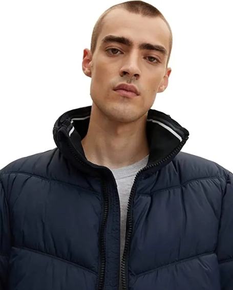 Куртка sporty puffer jacket 1032482-10668 Tom Tailor L Темно-синій 1032482-10668 фото 3 — інтернет-магазин Tapok