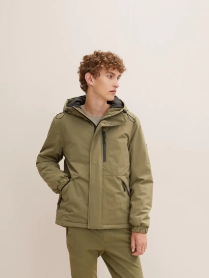 Куртка technical jacket 1032432-10415 Tom Tailor L Хаки 1032432-10415 фото 3 — интернет-магазин Tapok