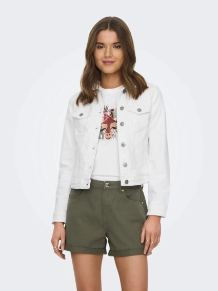 Куртка джинсовая ONLTIA DNM JACKET COL PIM NOOS 15177238-White ONLY 36 Белый 15177238-White фото 1 — интернет-магазин Tapok