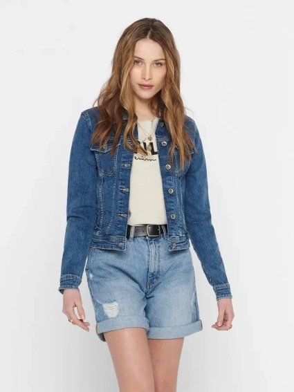 Куртка джинсовая ONLTIA LIFE DNM JACKET BB MB BEX02 NOOS 15170682 Medium Blue Denim ONLY 34 Темно-син 15170682MediumBlueDen фото 3 — интернет-магазин Tapok