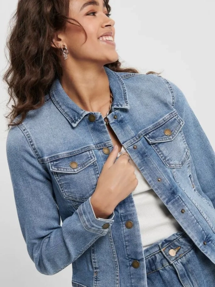 Куртка джинсовая ONLWESTA LIFE LS DNM JACKET CC PIM100221 15192447-Light Blue Denim ONLY 34 Голубой 15192447-Light Blue Denim фото 3 — интернет-магазин Tapok