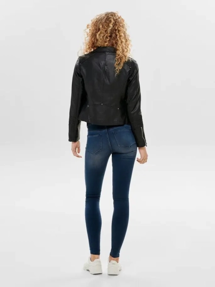 Куртка из искусственной кожи ONLGEMMA FAUX LEATHER BIKER OTW NOOS 15153079-Black ONLY 34 Черный 15153079-Black фото 2 — интернет-магазин Tapok