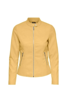Куртка кожаная ONLMELISA FAUX LEATHER JACKET CC OTW 15205626 Cornsilk ONLY L Желтый 15205626Cornsilk