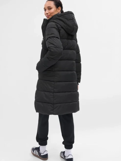Пальто LONG PUFFER COAT 724331-00 GAP L Черный 724331-00 фото 2 — интернет-магазин Tapok