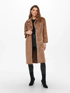 Пальто ONLDANIELLA LONG FUR COAT OTW 15239474-Toasted Coconut ONLY L Коричневий 15239474-Toasted Coconut