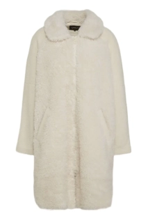 Пальто ONLEVA LONG TEDDY COAT OTW 15234980-Moonbeam ONLY M Бежевий 15234980-Moonbeam