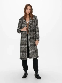 Пальто ONLMINNA LIFE CHECK WOOL COAT  CC OTW 15229877-Black-Detail:PUMICE STONE + LGM + DGM ONLY M Ч 15229877-Black-Detail:PUM