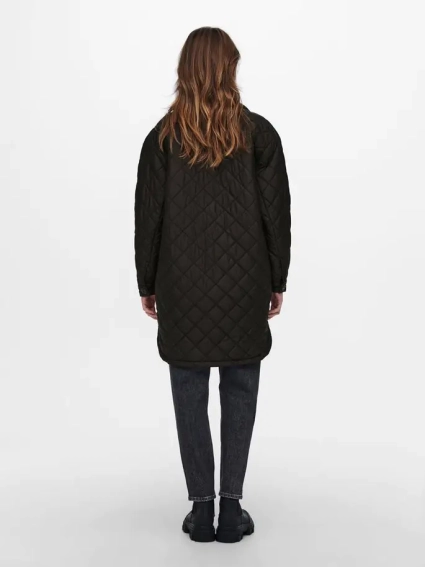 Пальто ONLTANZIA LONG QUILTED SHACKET CC OTW 15228453-Black ONLY M Чорний 15228453-Black фото 2 — інтернет-магазин Tapok