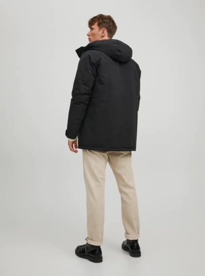Парка JJWINNER PARKA NO FUR 12218773-Black Jack&Jones L Чорний 12218773-Black фото 2 — інтернет-магазин Tapok