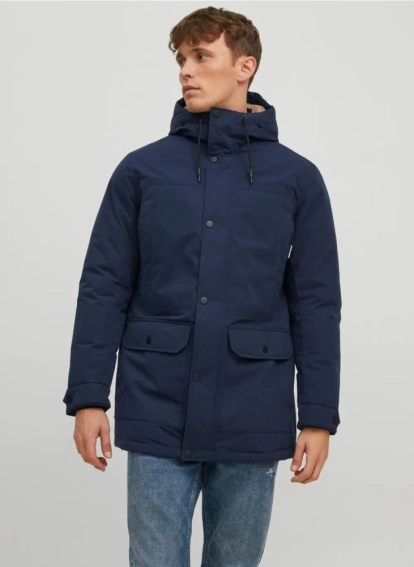 Парка JJWINNER PARKA NO FUR 12218773-Navy Blazer Jack&Jones L Темно-синій 12218773-Navy Blazer фото 1 — інтернет-магазин Tapok