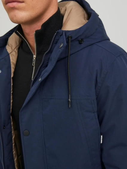 Парка JJWINNER PARKA NO FUR 12218773-Navy Blazer Jack&Jones L Темно-синій 12218773-Navy Blazer фото 3 — інтернет-магазин Tapok