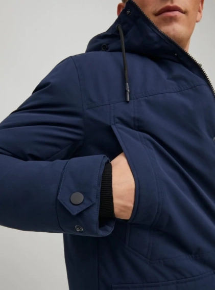 Парка JJWINNER PARKA NO FUR 12218773-Navy Blazer Jack&Jones L Темно-синій 12218773-Navy Blazer фото 4 — інтернет-магазин Tapok