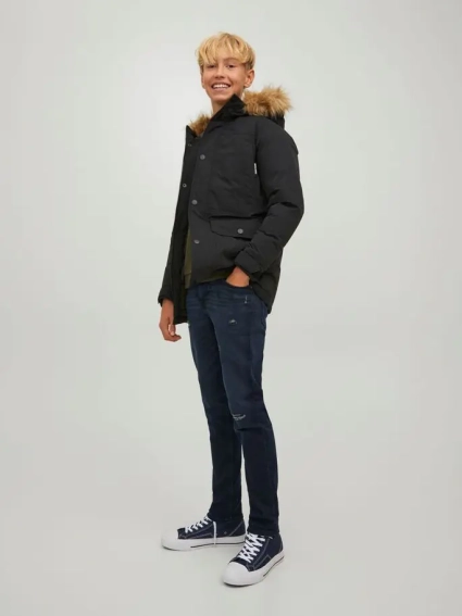 Парка JJWINNER PARKA NO FUR JNR 12220838-Black Jack&Jones 152 Чорний 12220838-Black фото 6 — інтернет-магазин Tapok