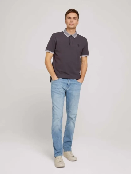 Поло basic polo with chest embro 1030625XX1010899 Tom Tailor M Темно-серый 1030625XX1010899 фото 4 — интернет-магазин Tapok