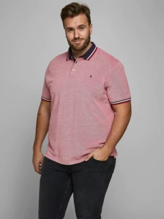 Поло JJEPAULOS POLO SS NOOS PS 12143859-Rio Red-Detail:PS Jack&amp;Jones PLUS 2XL Красный 12143859-Rio Red-Detail:P