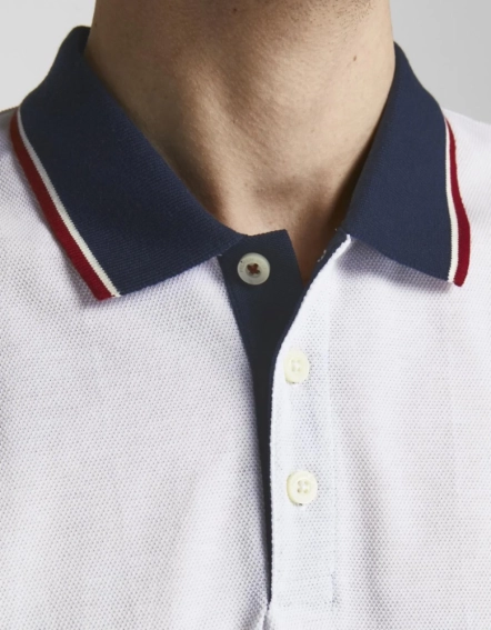 Поло JPRBLUWIN POLO SS NOOS 12169064-Cloud Dancer-Fit: REG SOLID Jack&amp;Jones L Белый 12169064-Cloud Dancer-Fit фото 3 — интернет-магазин Tapok