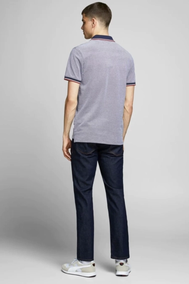 Поло JPRBLUWIN POLO SS NOOS 12169064-Mood Indigo-Fit:REG W. WHISPER WHITE Jack&Jones L Сірий 12169064-Mood Indigo-Fit: фото 2 — інтернет-магазин Tapok